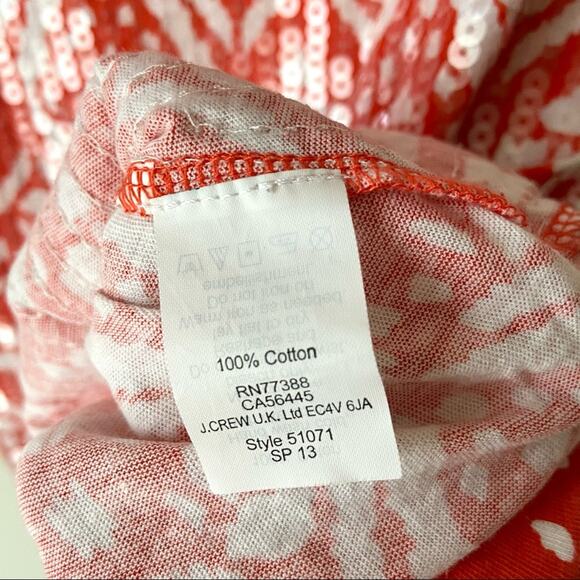 J. Crew Patterned Sequin Tank Top Size Small - Picture 6 of 6